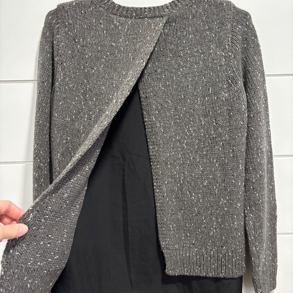 NWT Club Monaco split back wool blend woven fooler sweater size XS - Picture 3 of 15